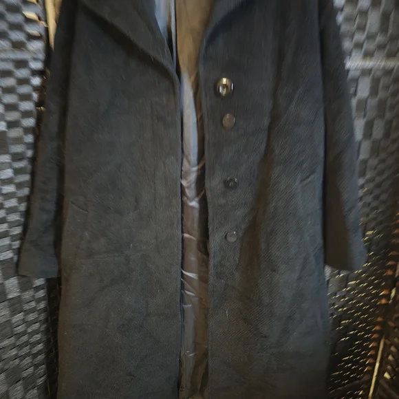 Jones New York Womens Black Trench Coat - Picture 1 of 6